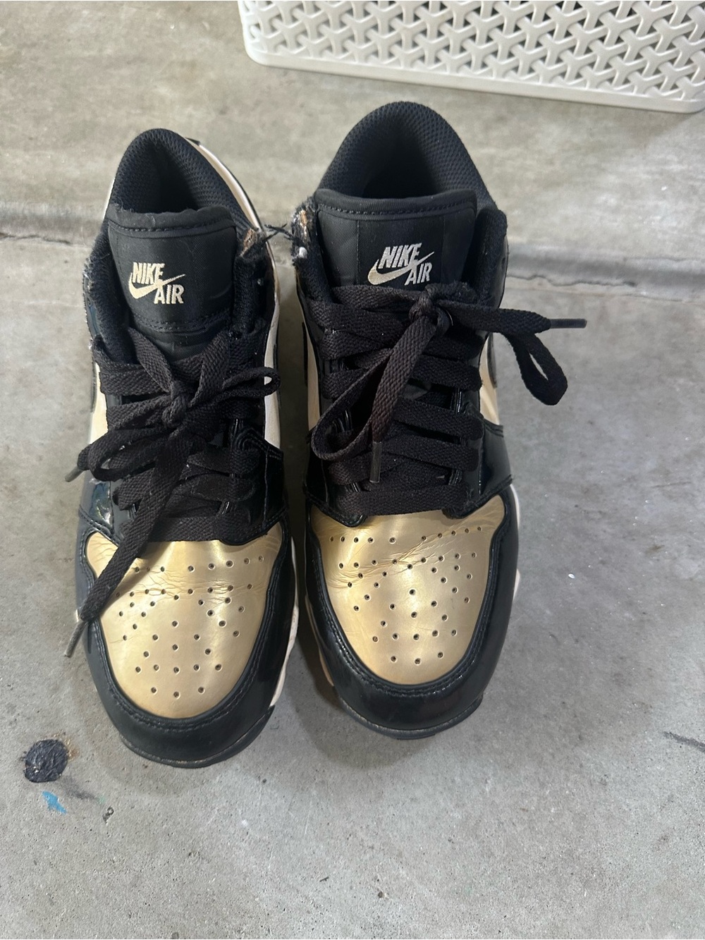 Nike Air Jordan Black and Gold Low Top Baseball Cleats Multisport
